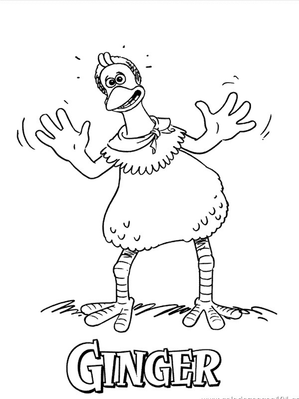 Ginger Chicken Run ζωγραφική Ginger Chicken Run ζωγραφική