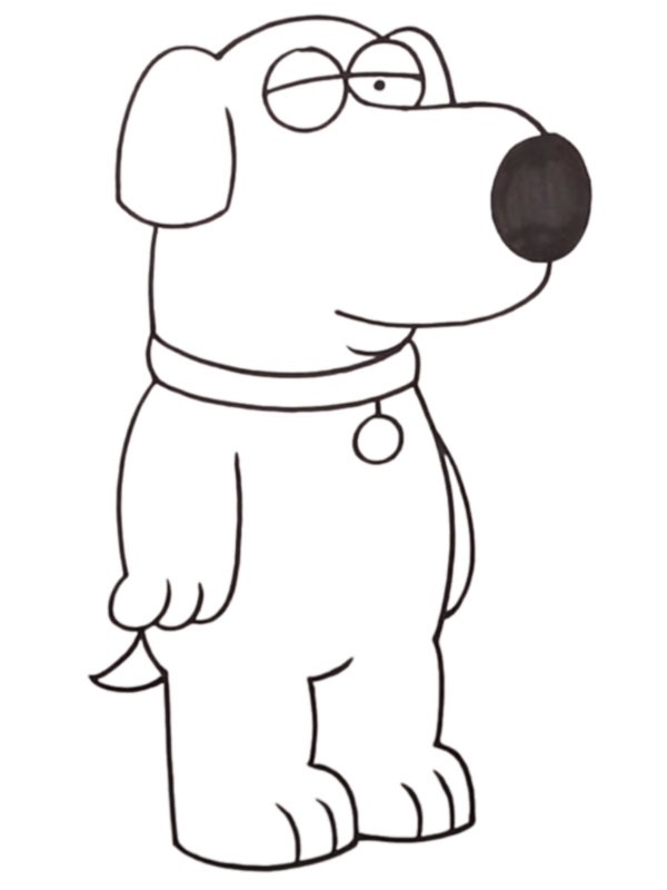 Dog Brian Griffin (Family Guy) ζωγραφική Dog Brian Griffin (Family Guy) ζωγραφική