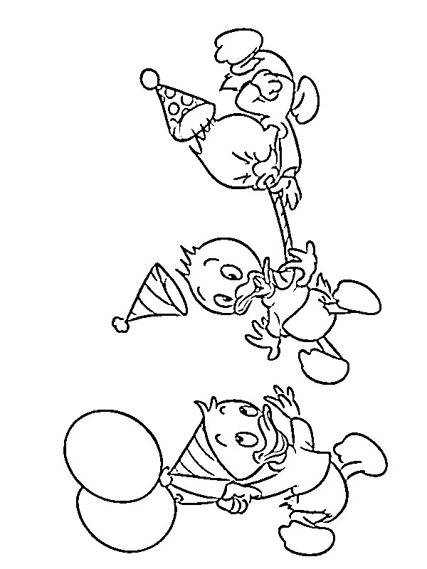 Ο Χιούη, ο Ντιούη και ο Λιούη έχουν γενέθλια ζωγραφική Ο Χιούη, ο Ντιούη και ο Λιούη έχουν γενέθλια ζωγραφική