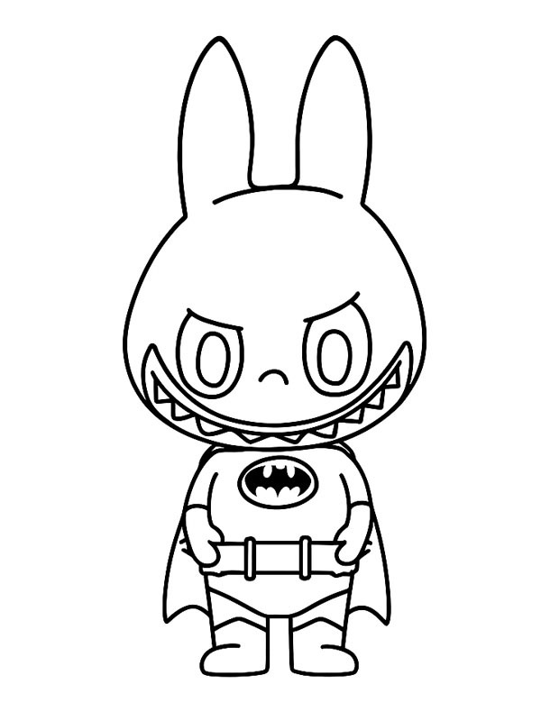 Labubu Batman ζωγραφική Labubu Batman ζωγραφική