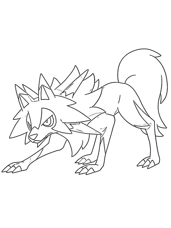Lycanroc ζωγραφική Lycanroc ζωγραφική