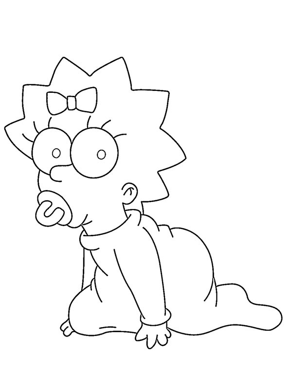 Maggie Simpson ζωγραφική Maggie Simpson ζωγραφική