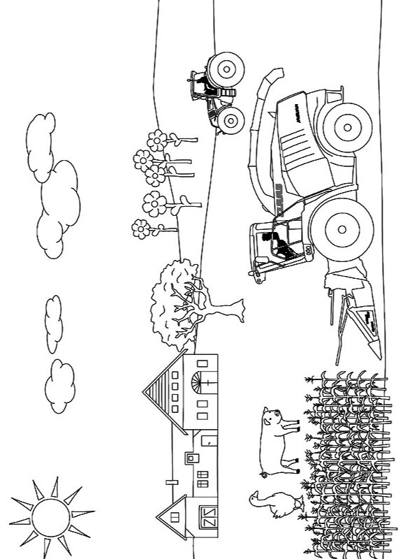 Κοπή καλαμποκιού ζωγραφική Κοπή καλαμποκιού ζωγραφική