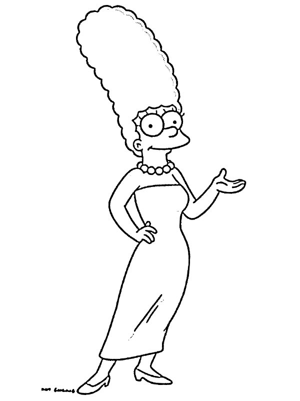 Marge Simpson ζωγραφική Marge Simpson ζωγραφική