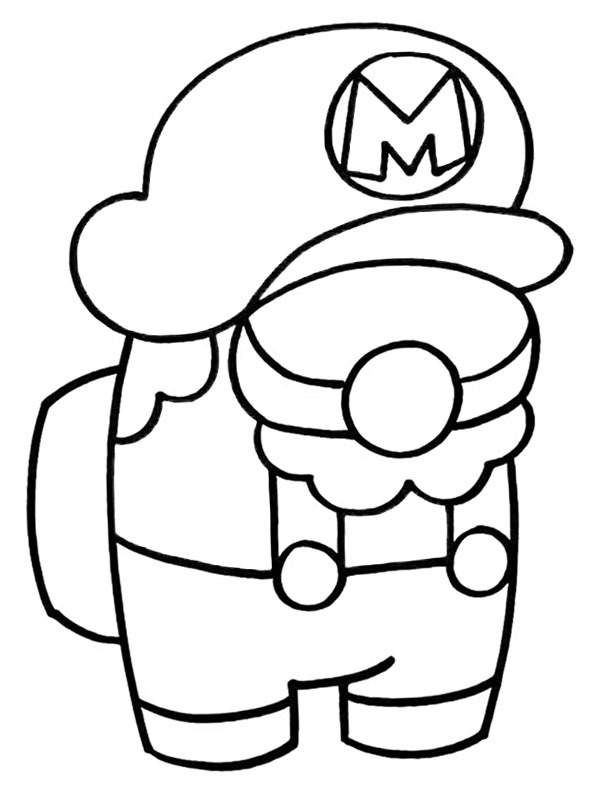 Mario Among Us ζωγραφική Mario Among Us ζωγραφική