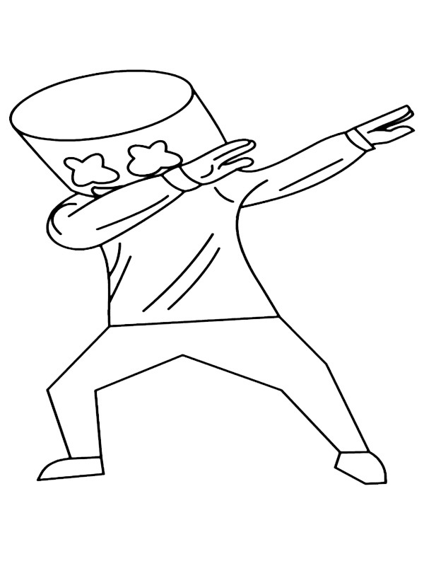 Marshmello Dabbing ζωγραφική Marshmello Dabbing ζωγραφική