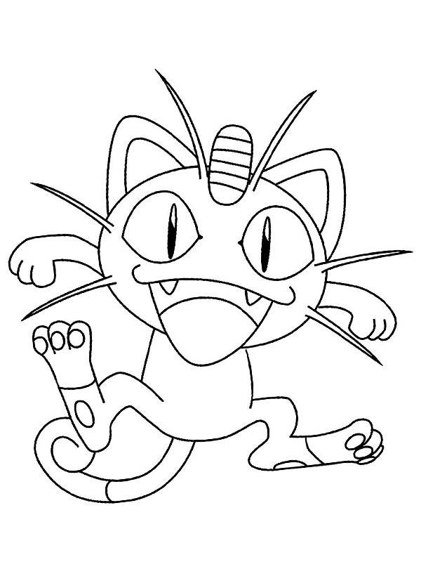 Meowth (Πόκεμον) ζωγραφική Meowth (Πόκεμον) ζωγραφική