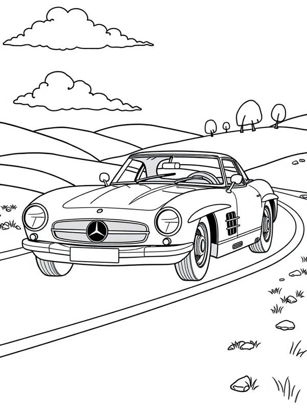 Mercedes-Benz 300 SLR ζωγραφική Mercedes-Benz 300 SLR ζωγραφική
