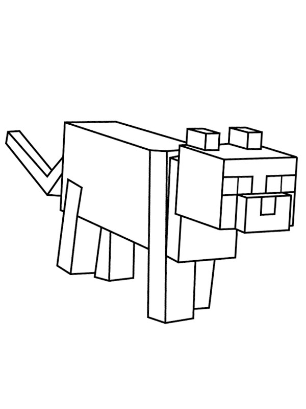 Οσελότος Minecraft ζωγραφική Οσελότος Minecraft ζωγραφική