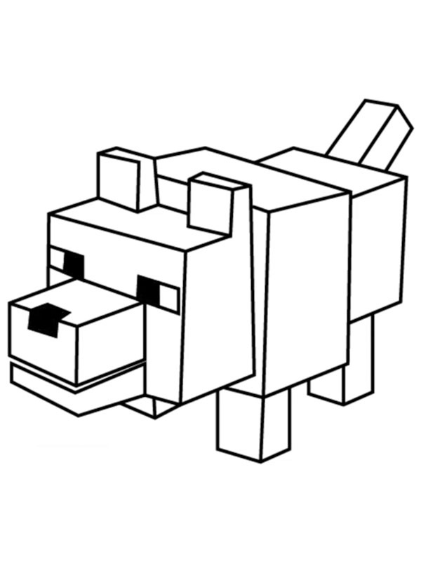 Λύκος Minecraft ζωγραφική Λύκος Minecraft ζωγραφική