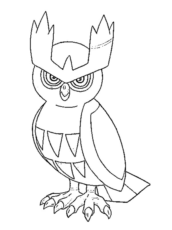 Noctowl (Πόκεμον) ζωγραφική Noctowl (Πόκεμον) ζωγραφική