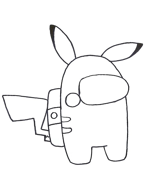 Πίκατσου Among Us ζωγραφική Πίκατσου Among Us ζωγραφική