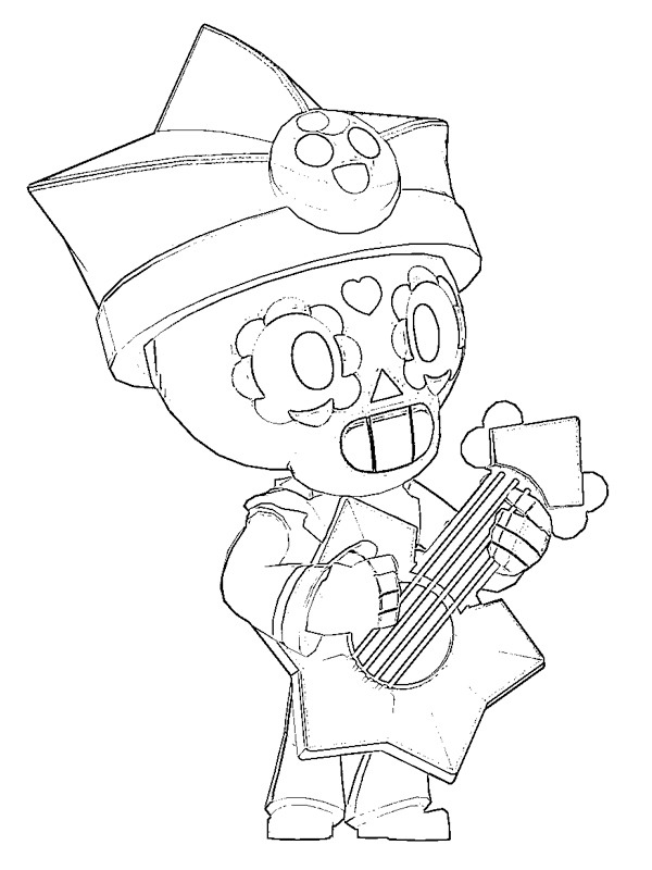 Poco Starr Brawl Stars ζωγραφική Poco Starr Brawl Stars ζωγραφική