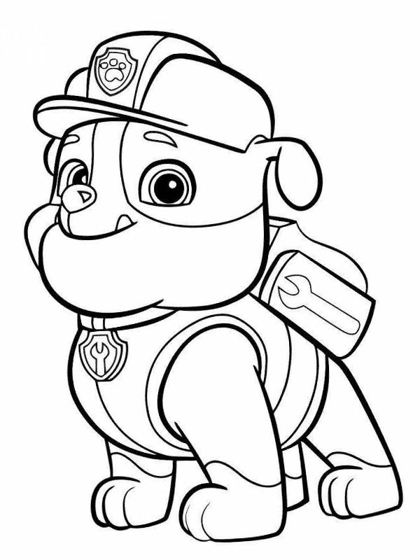 Rubble PAW Patrol ζωγραφική Rubble PAW Patrol ζωγραφική