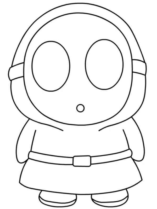 Shy Guy από το Mario ζωγραφική Shy Guy από το Mario ζωγραφική