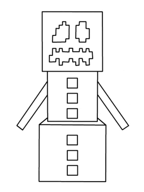 Snow Golem Minecraft ζωγραφική Snow Golem Minecraft ζωγραφική