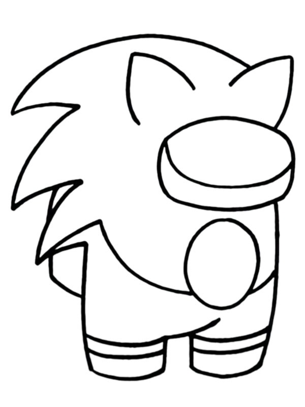 Sonic Crewmate Among Us ζωγραφική Sonic Crewmate Among Us ζωγραφική