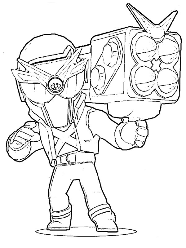 Super Ranger Brock Brawl Stars ζωγραφική Super Ranger Brock Brawl Stars ζωγραφική