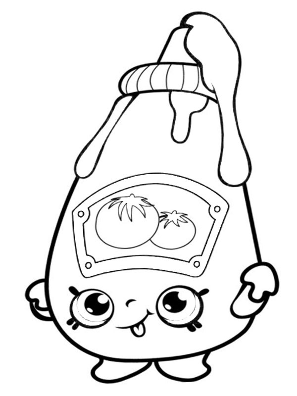 Tommy Ketchup Shopkins ζωγραφική Tommy Ketchup Shopkins ζωγραφική